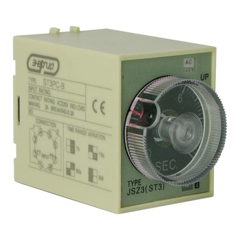 Реле времени 220V ST3PC-B (0.1-1s/10s/60s/6 min) Энергия - Электрика, НВА - Реле, автоматизация и управление - Реле времени - . Магазин оборудования для автономного и резервного электропитания Ekosolar.ru в Королевах