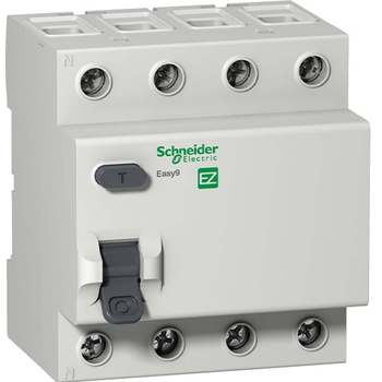 Дифференциальный выключатель Schneider Electric (УЗО) EASY 9 4P 40A 30мА АС 4,5 кА - Электрика, НВА - Модульное оборудование - Дифференциальные автоматы - . Магазин оборудования для автономного и резервного электропитания Ekosolar.ru в Королевах