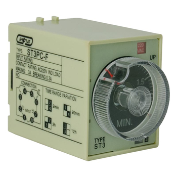 Реле времени 220V ST3PC-F (0.25-2m/20m/2h/12h) Энергия - Электрика, НВА - Реле, автоматизация и управление - Реле времени - . Магазин оборудования для автономного и резервного электропитания Ekosolar.ru в Королевах