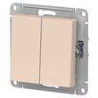 Переключатель Schneider Electric AtlasDesign 2-клавишный сх.6, 10АХ, бежевый механизм - Электрика, НВА - Выключатели и розетки - Выключатели - . Магазин оборудования для автономного и резервного электропитания Ekosolar.ru в Королевах