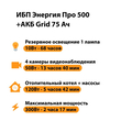ИБП для котла Энергия Про 500 + Аккумулятор Grid 75 Ah 12 v (300Вт - 137мин) - ИБП и АКБ - ИБП для котлов - . Магазин оборудования для автономного и резервного электропитания Ekosolar.ru в Королевах