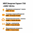 ИБП для котла Энергия Гарант 750 + Аккумулятор 100 Ач 12 В (450Вт - 122мин) - ИБП и АКБ - ИБП для котлов - . Магазин оборудования для автономного и резервного электропитания Ekosolar.ru в Королевах