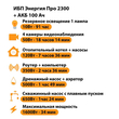 ИБП для котла Энергия Про 2300 + Аккумулятор 100 Ач 12 В (1600Вт - 34мин) - ИБП и АКБ - ИБП для котлов - . Магазин оборудования для автономного и резервного электропитания Ekosolar.ru в Королевах