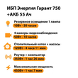 ИБП для котла Энергия Гарант 750 + Аккумулятор 55 Ач 12 В (450Вт - 67мин) - ИБП и АКБ - ИБП для котлов - . Магазин оборудования для автономного и резервного электропитания Ekosolar.ru в Королевах